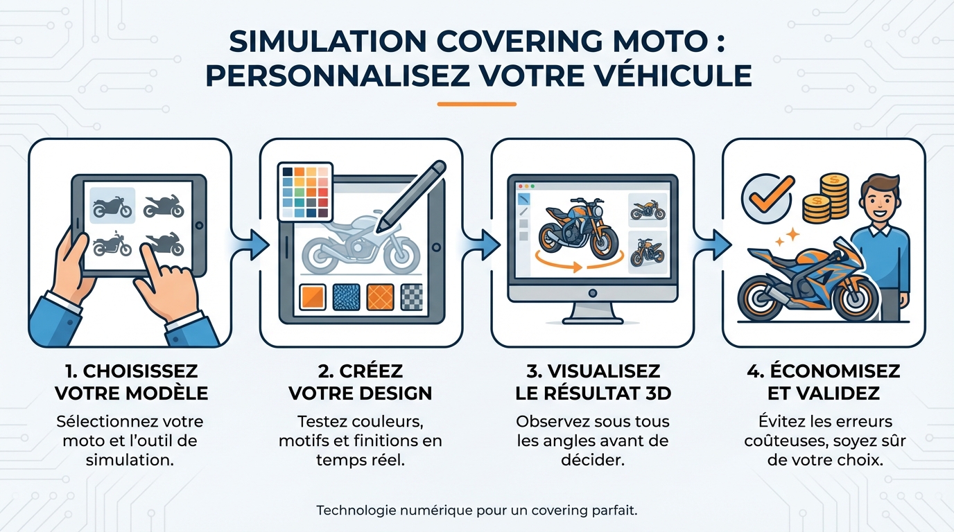 Découvrez la simulation covering moto pour personnaliser votre véhicule 1 Outils et logiciels recommandés