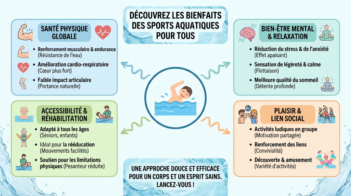Découvrez les bienfaits des sports aquatiques pour tous 1 Les bienfaits des sports aquatiques