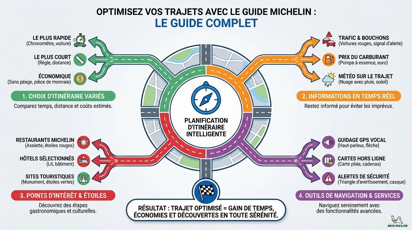 Itinéraire michelin : le guide complet pour optimiser vos trajets 1 Les avantages de l'itinéraire Michelin