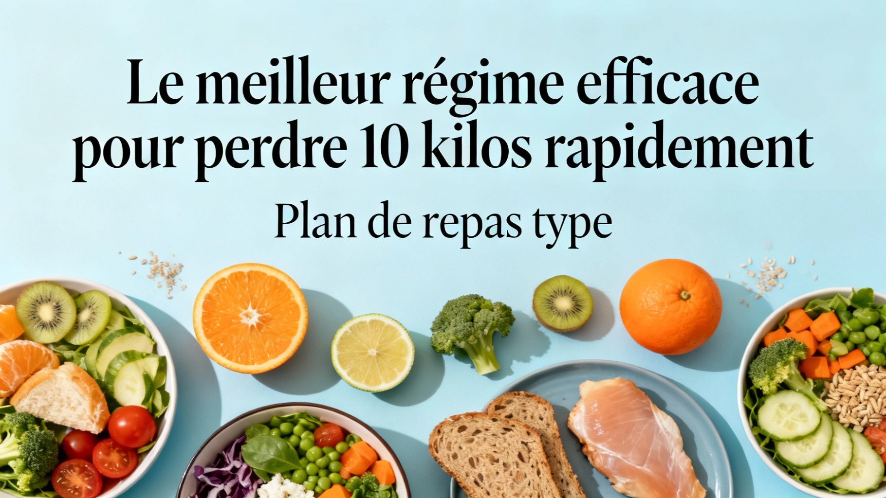 Le meilleur régime efficace pour perdre 10 kilos rapidement 1 Plan de repas type