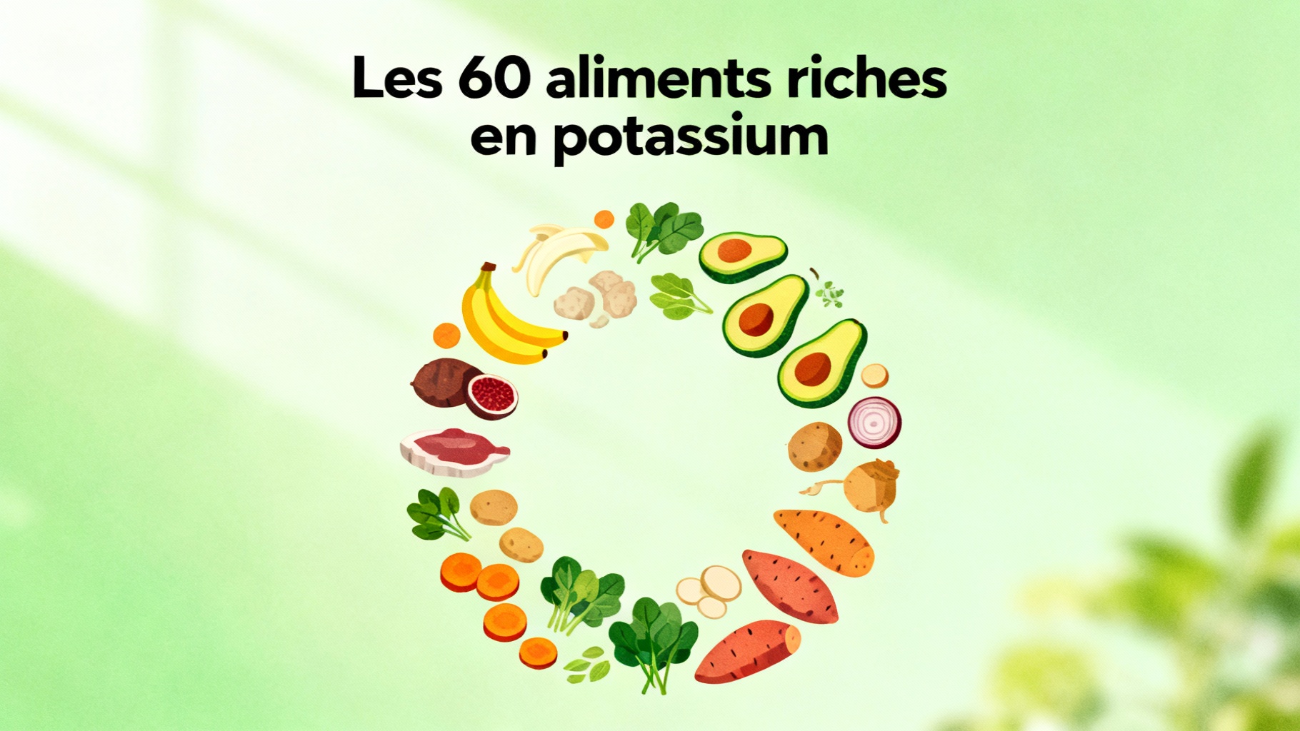 Les 60 aliments riches en potassium