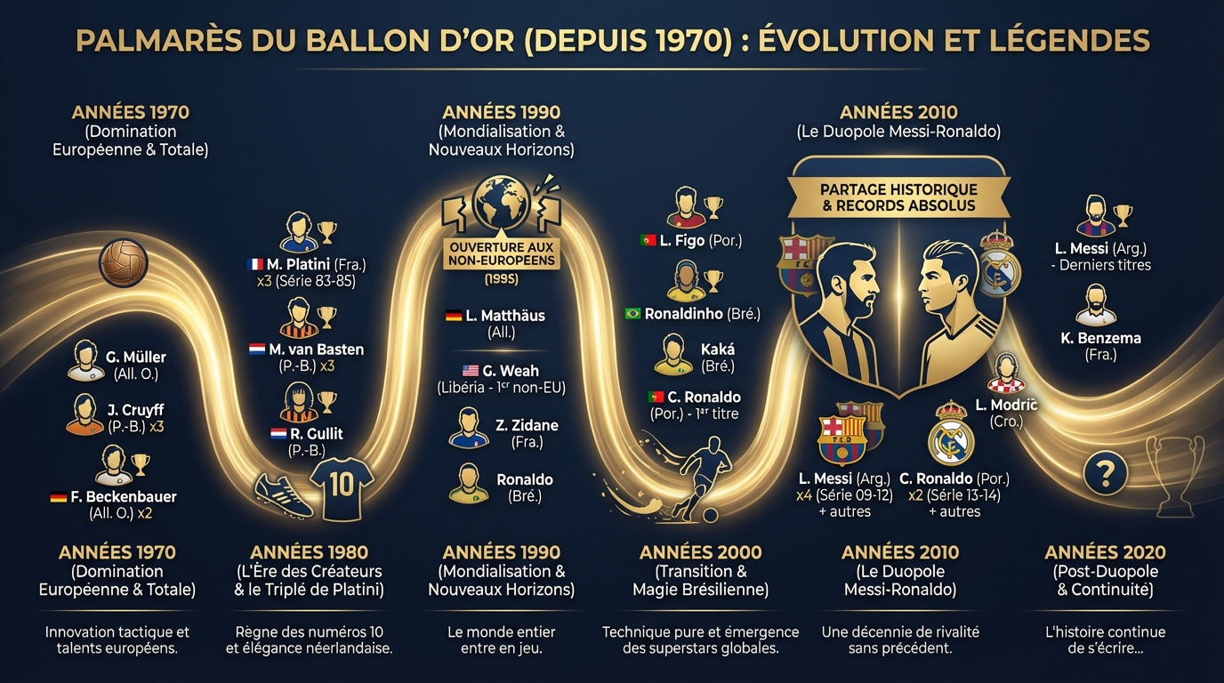 Liste des Ballons d'Or depuis 1970