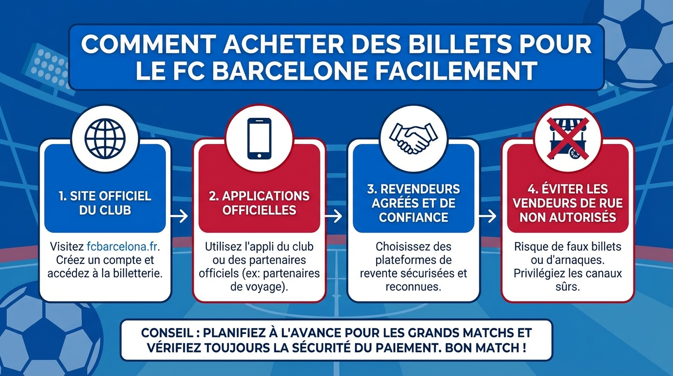 Comment acheter des billets pour le FC barcelone facilement 1 Les différents types de billets