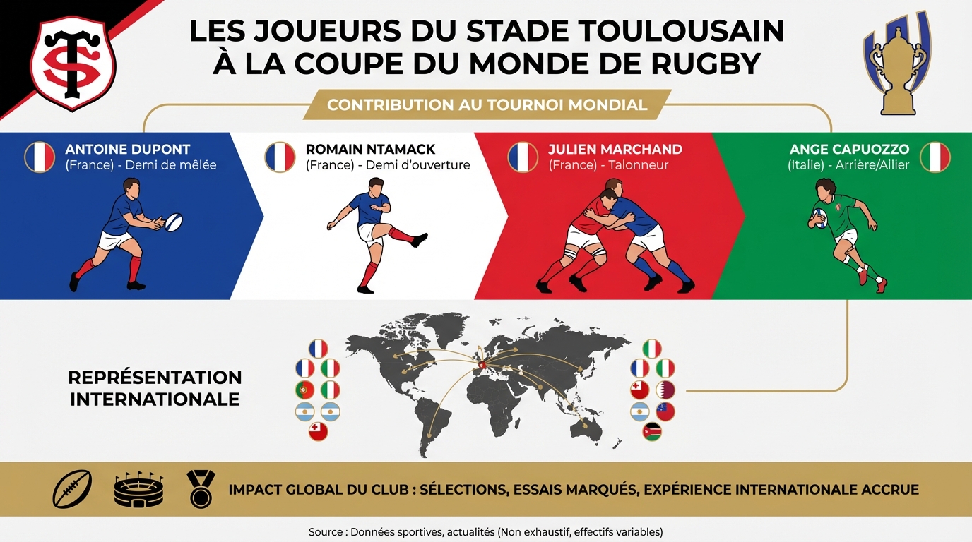 Les joueurs du stade toulousain à la coupe du monde 1 Performances en Coupe du Monde