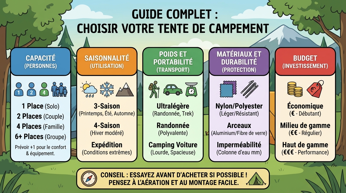 Les différents types de tentes