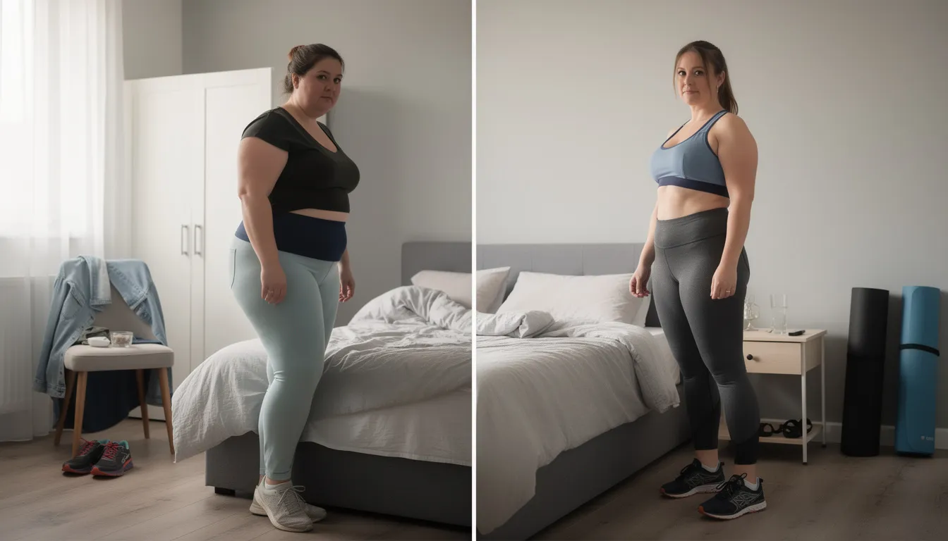 Ma transformation : perte de poids 10 kg avant/après