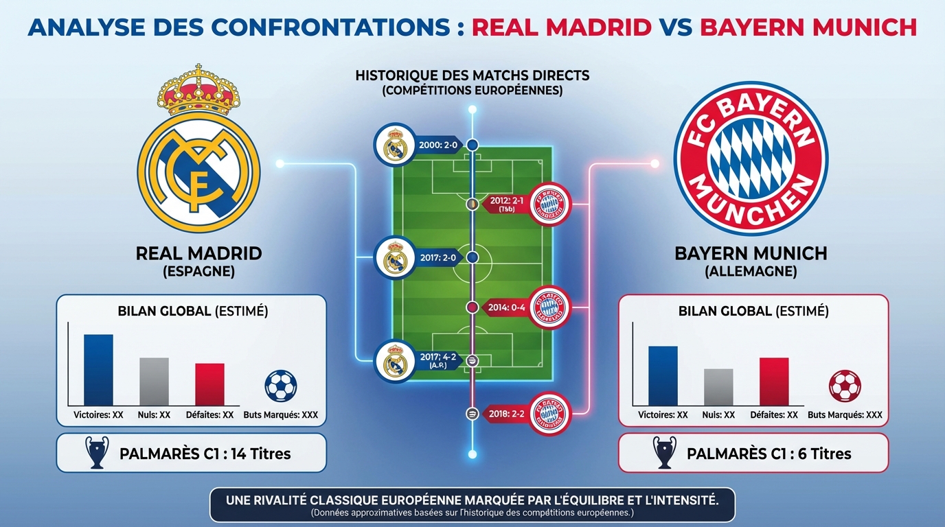 Real madrid et bayern munich : analyse des confrontations 1 Les moments clés des matchs