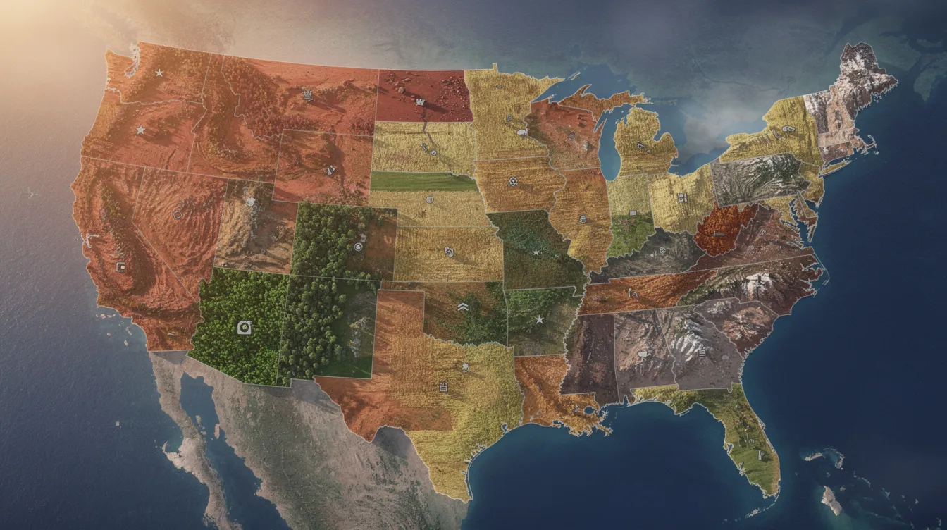 Les 50 états des états-unis et leurs capitales